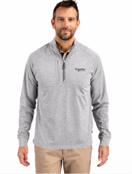 Image of Cutter & Buck Adapt Eco Knit Heather Men's Quarter Zip Pullover
